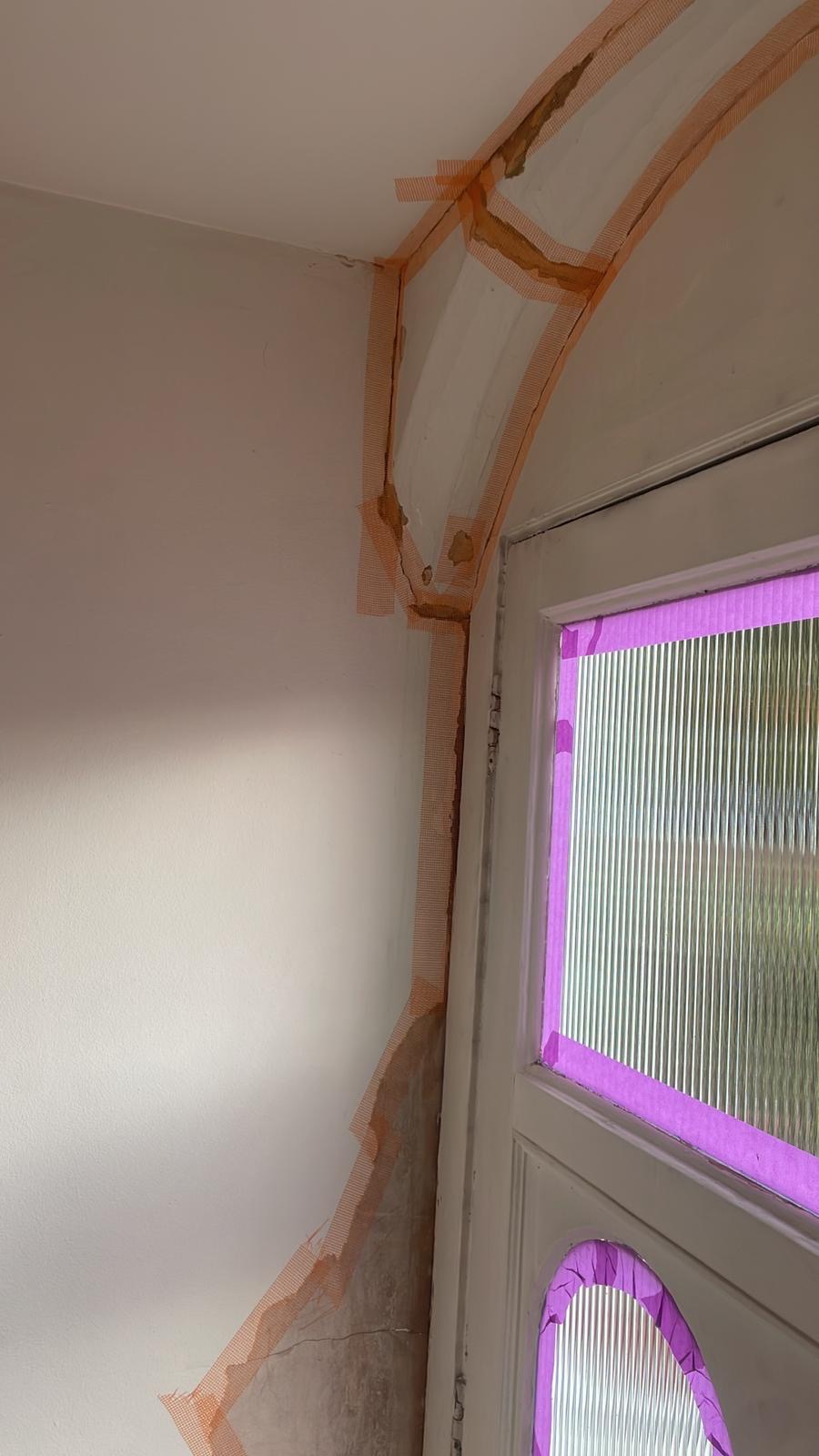 Before - Interior, Archway, Taping, Detail