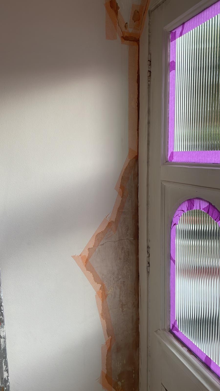 Before - Interior, Doorframe, Vertical Crack, Mesh