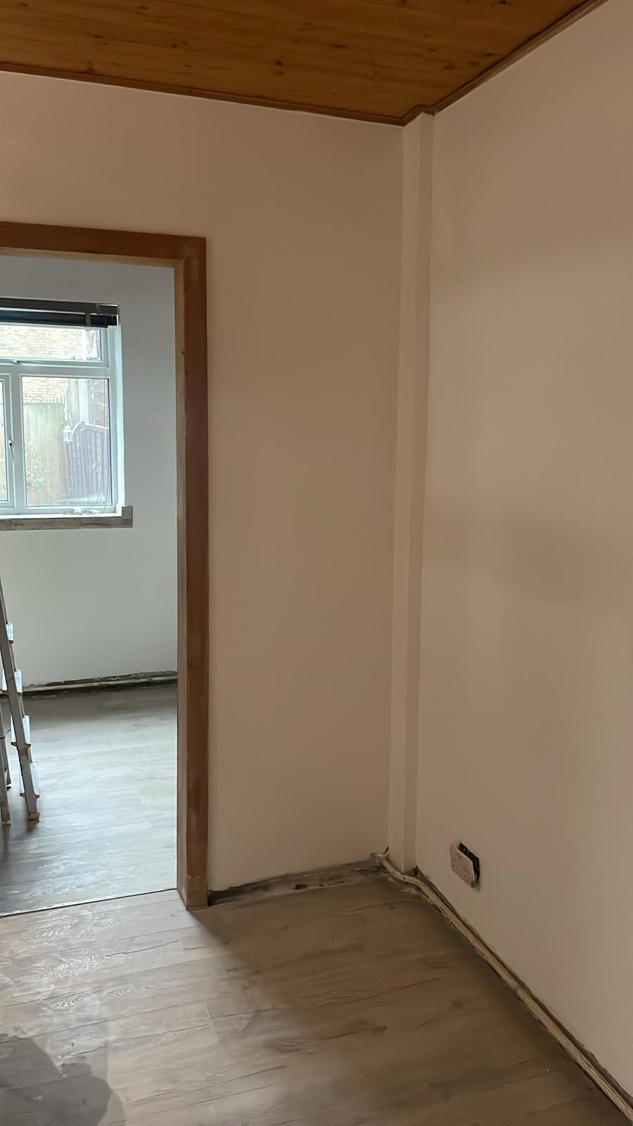 Repair - Interior, White Wall, Flooring, Late Stage
