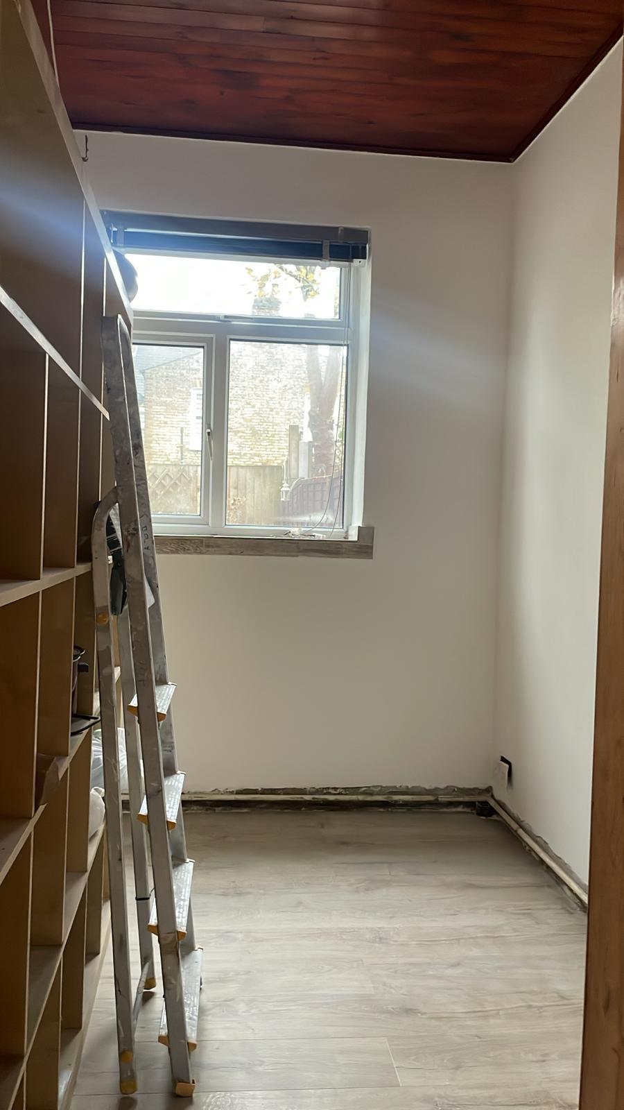 Repair - Interior, White Wall, Flooring, Late Stage